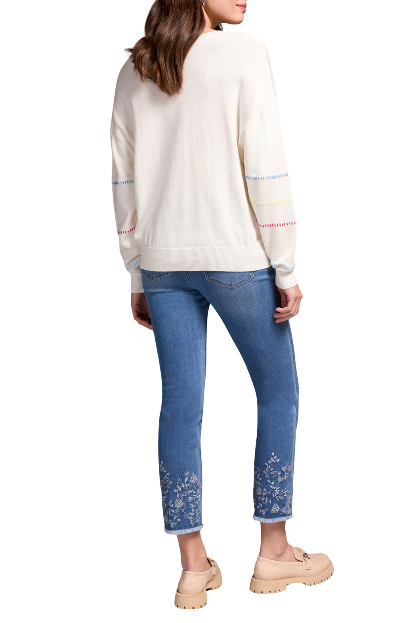 Stitching V-Neck Sweater
