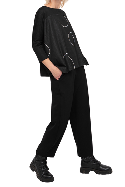 Square Cut Circle Crew Top