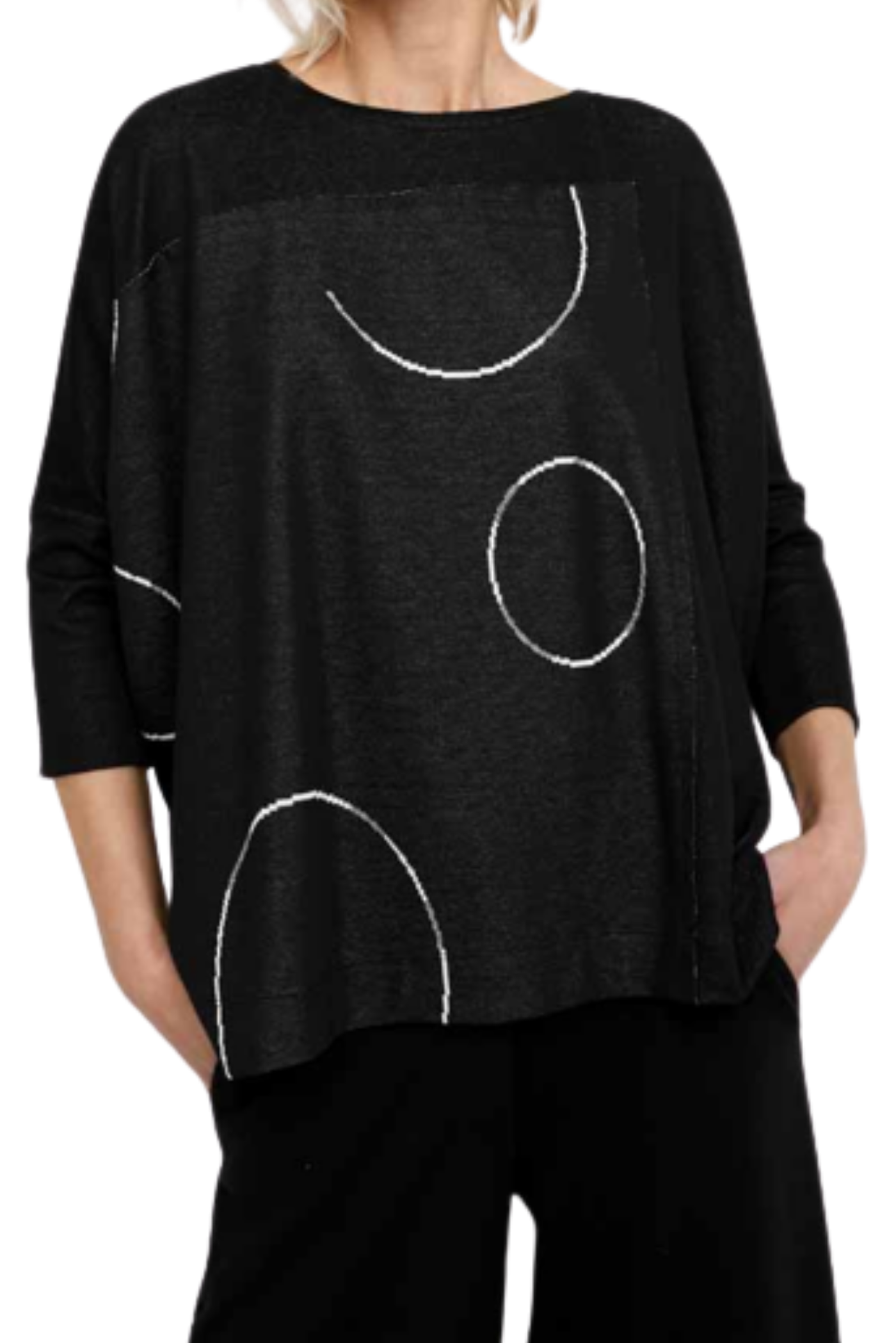 Square Cut Circle Crew Top