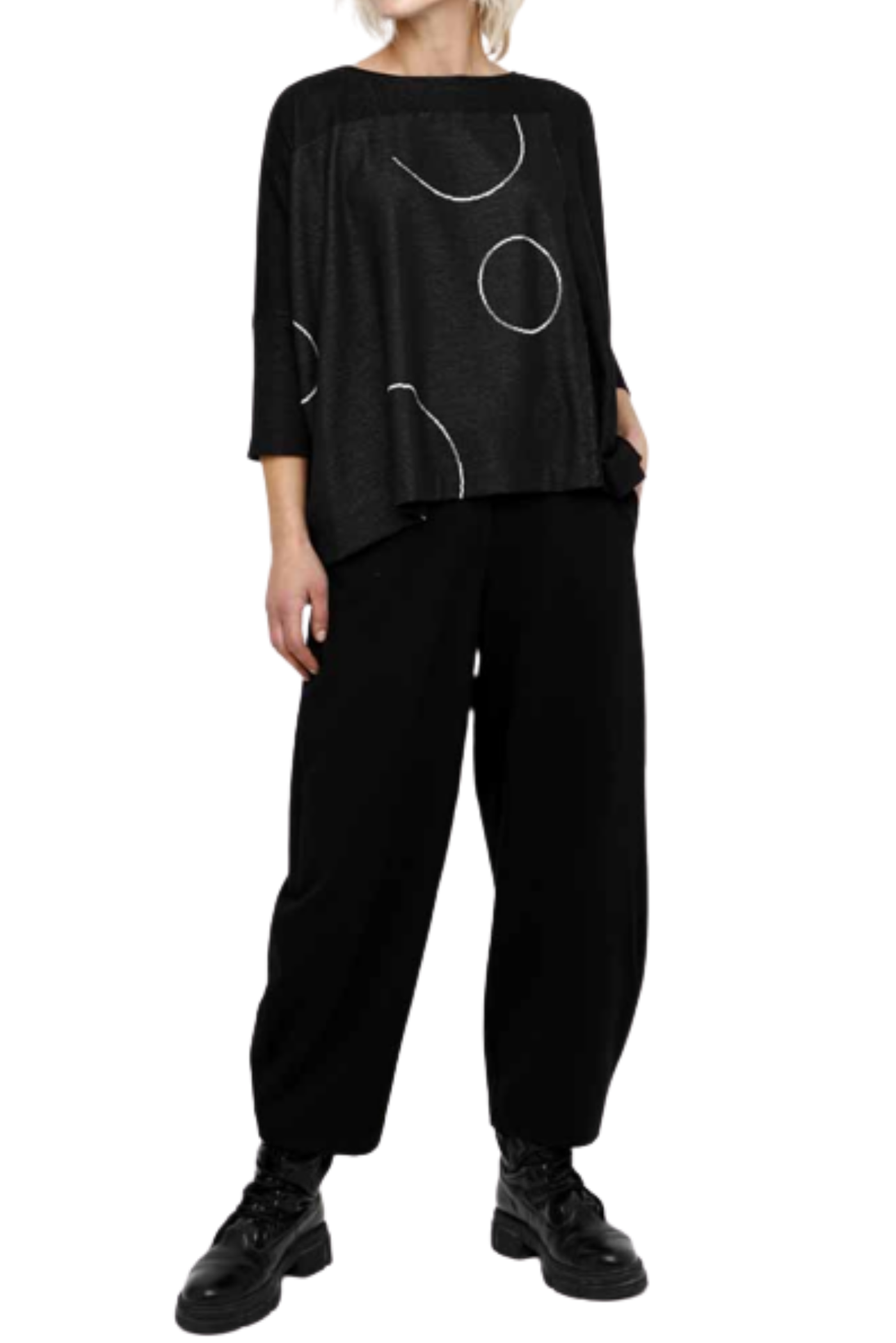 Square Cut Circle Crew Top