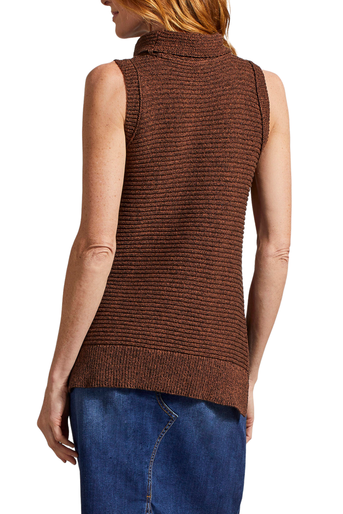 Sleeveless Turtleneck Sweater