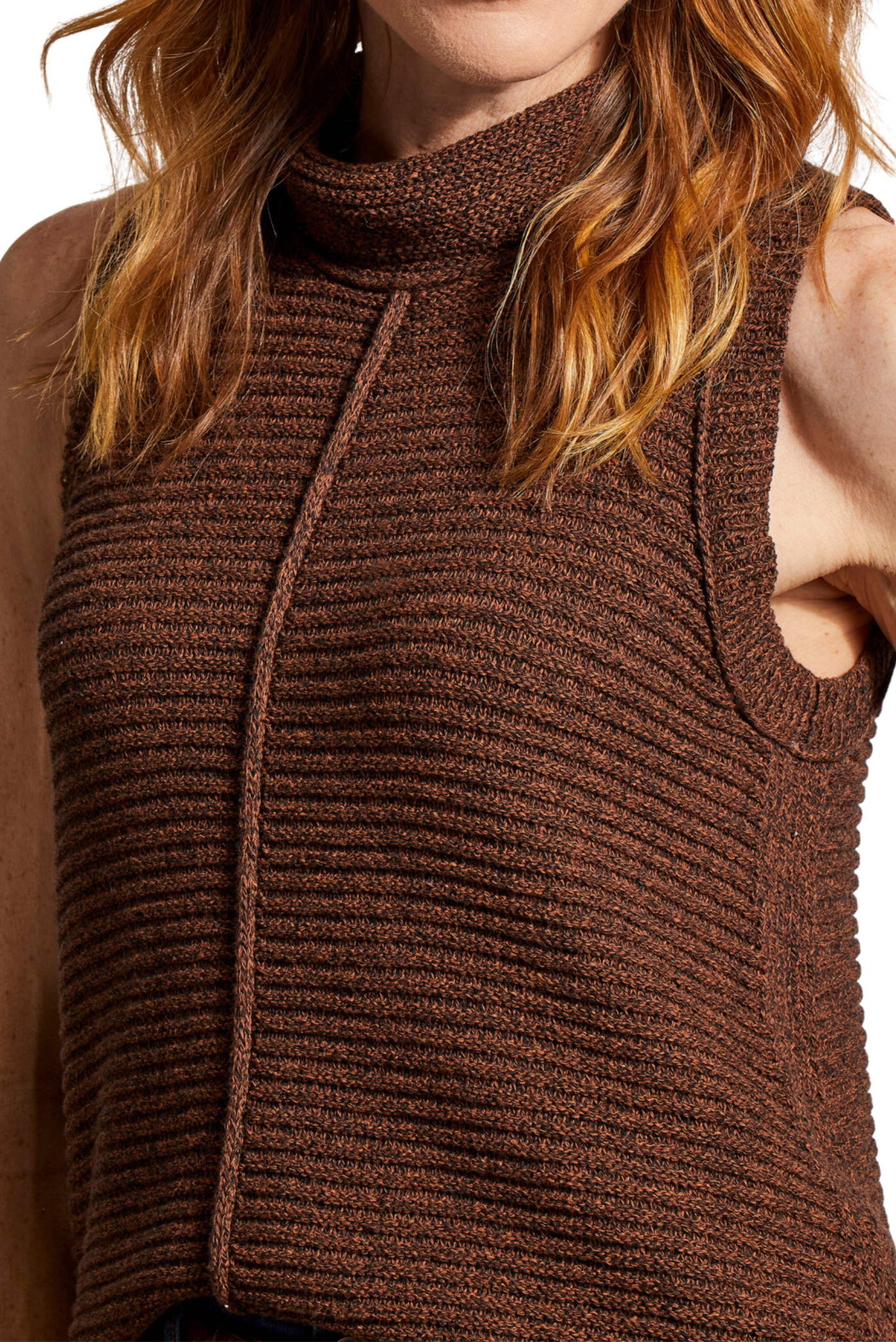 Sleeveless Turtleneck Sweater