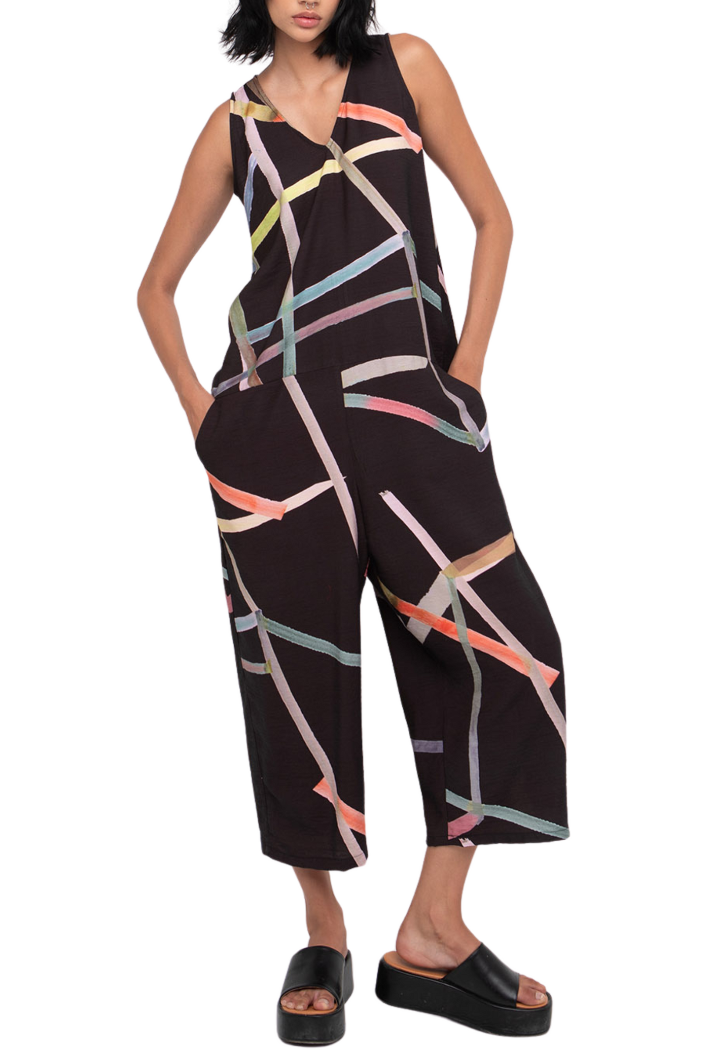 Sleeveless Cropped Jumpsuit