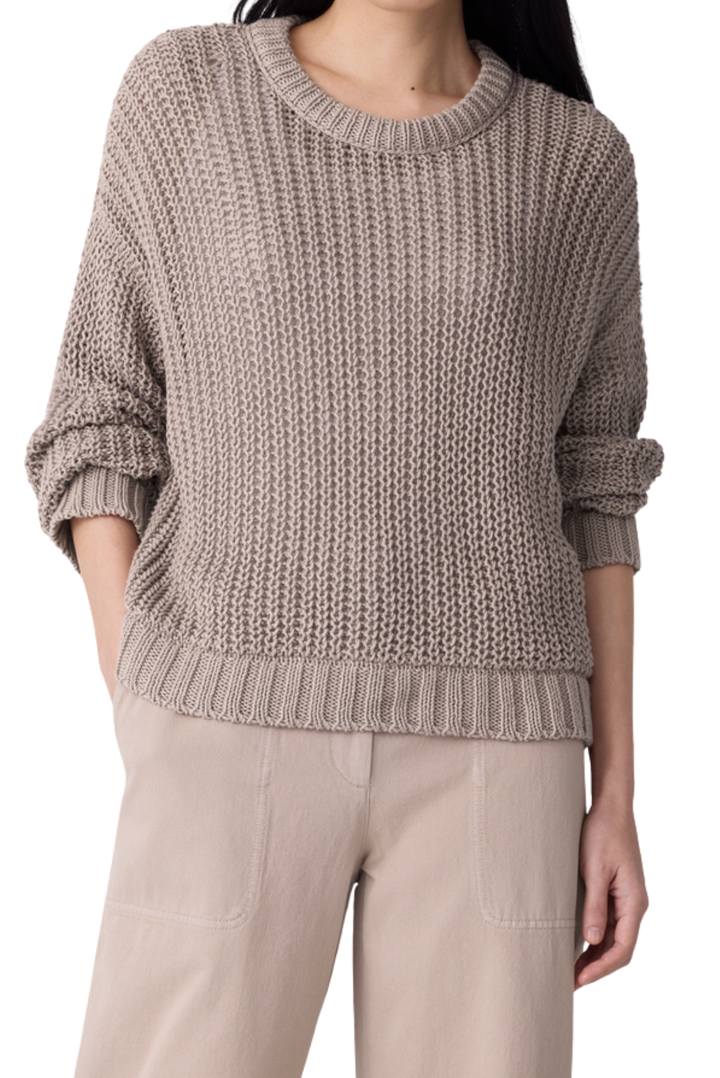 Peruvian Organic Cotton Cord Crew Sweater
