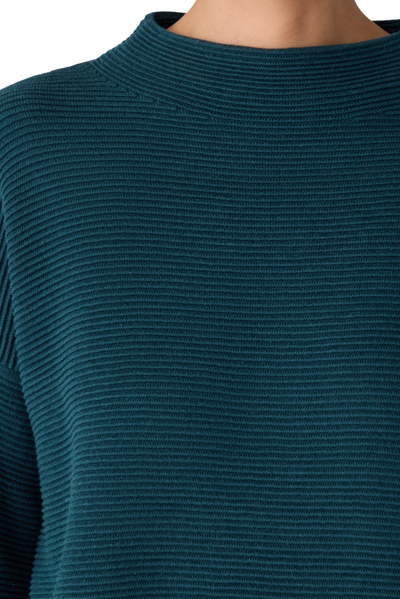 Peruvian Cotton Blend Funnel Neck Top