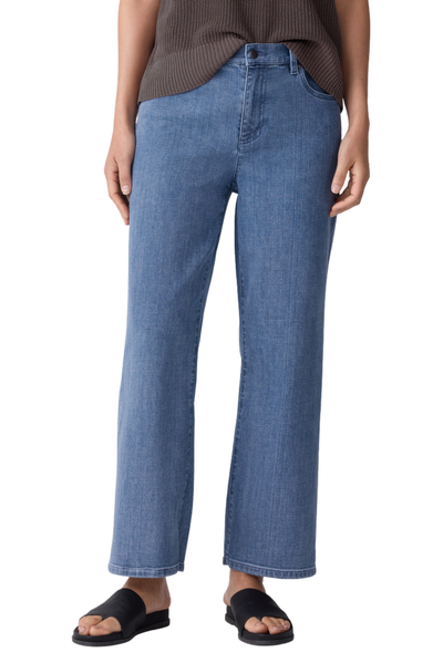 Cotton Stretch Denim Straight Jean