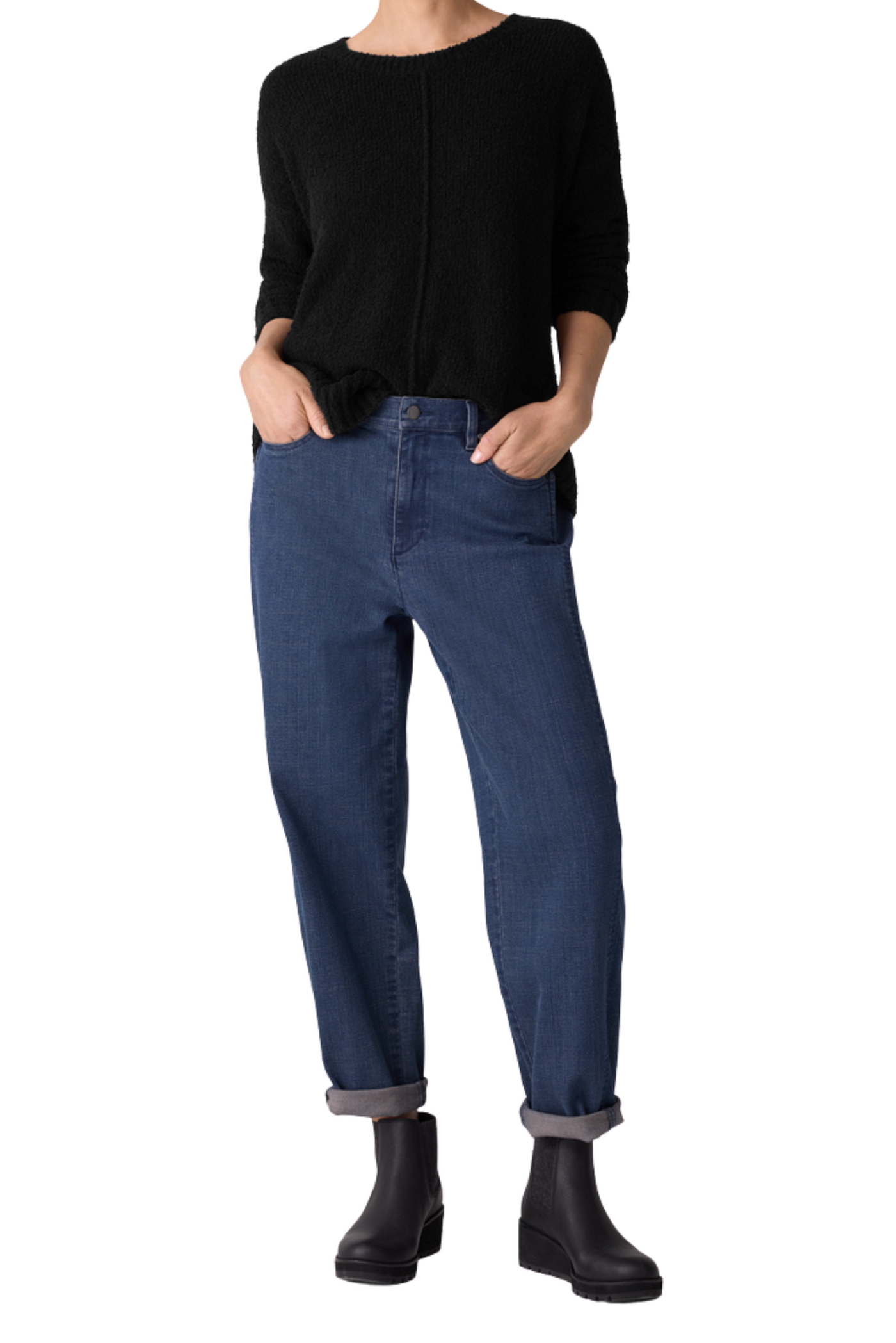 Cotton Stretch Denim Lantern Jean