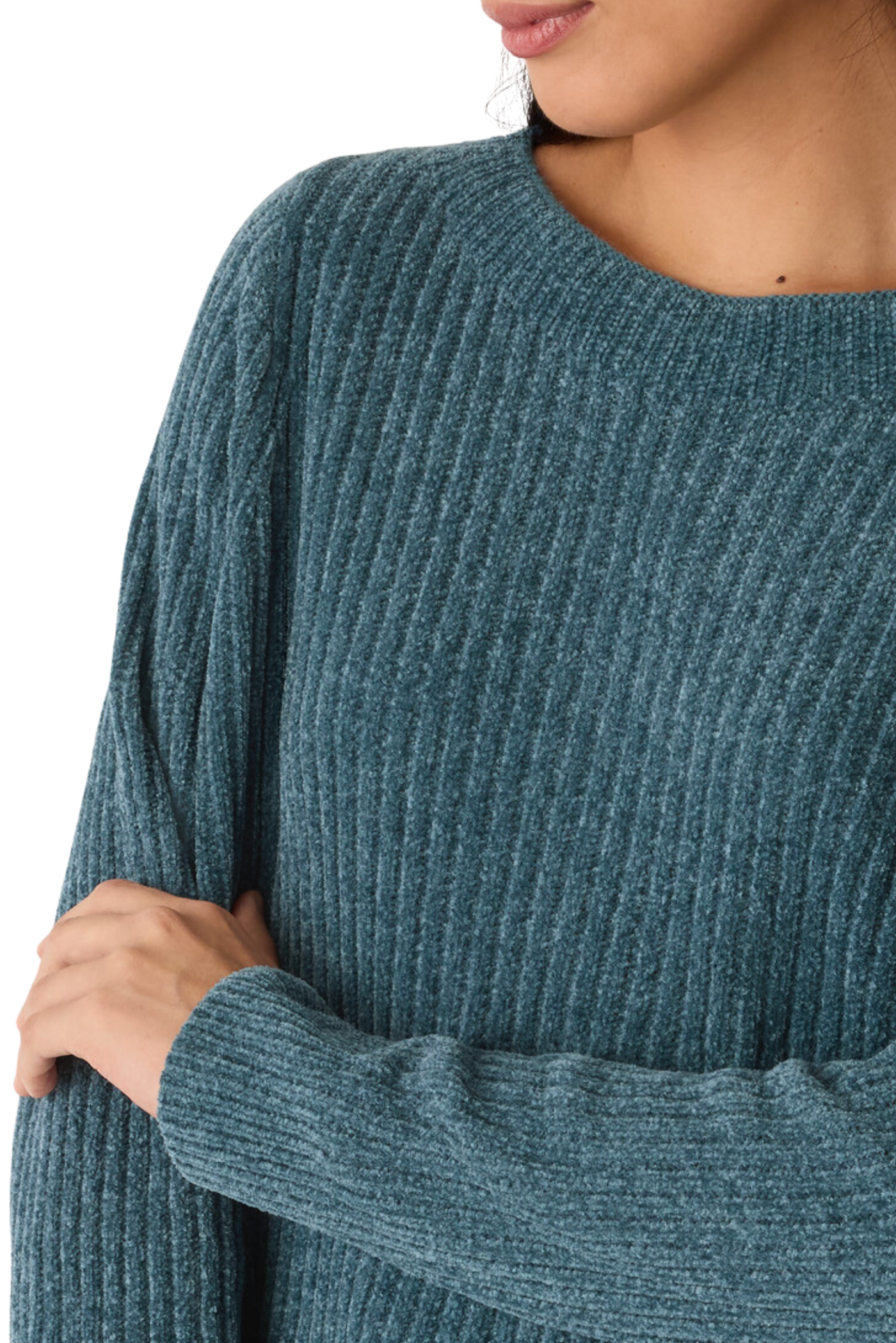 Chenille Blend Crew Neck Top