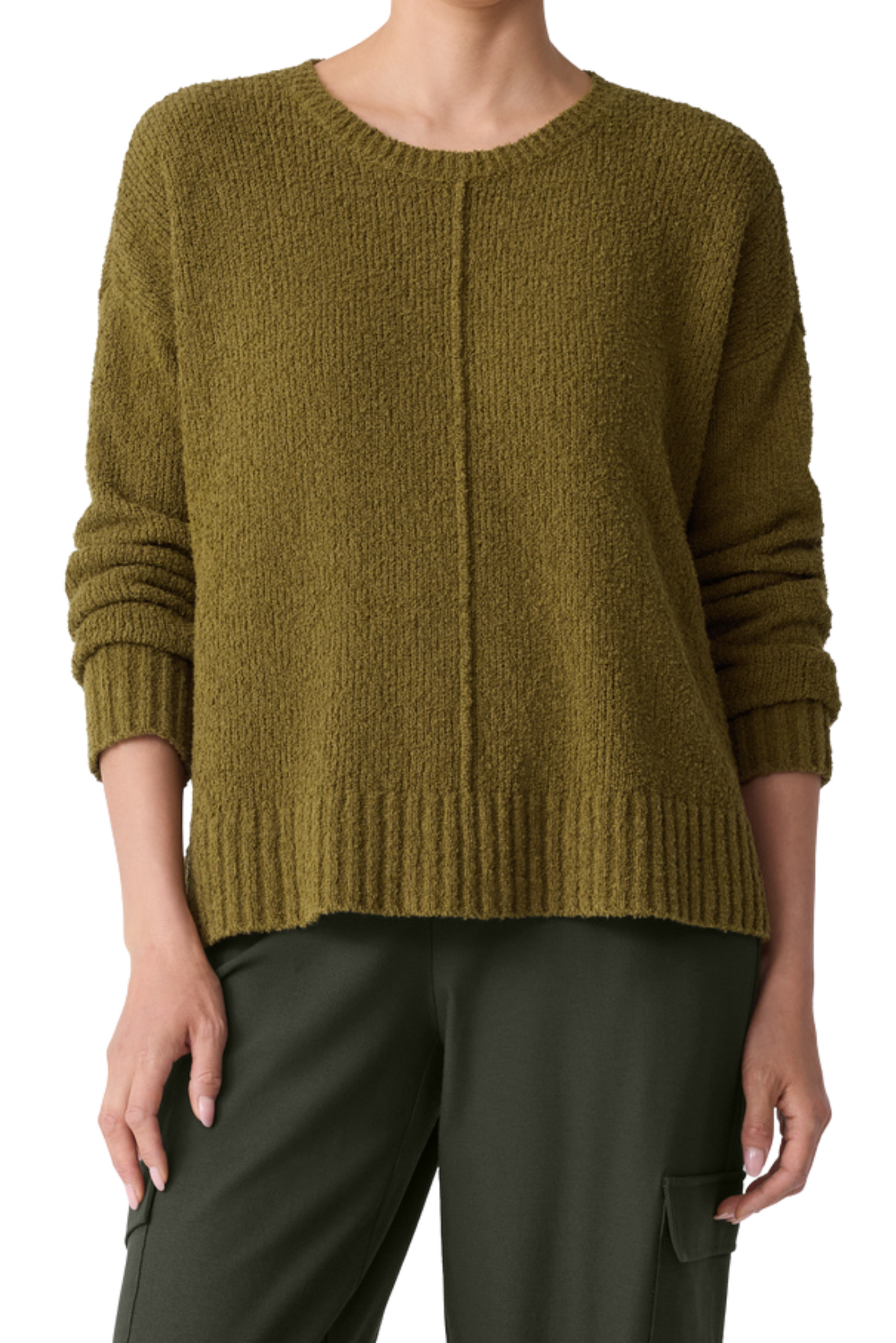 Cotton Fluff Crew Neck Sweater