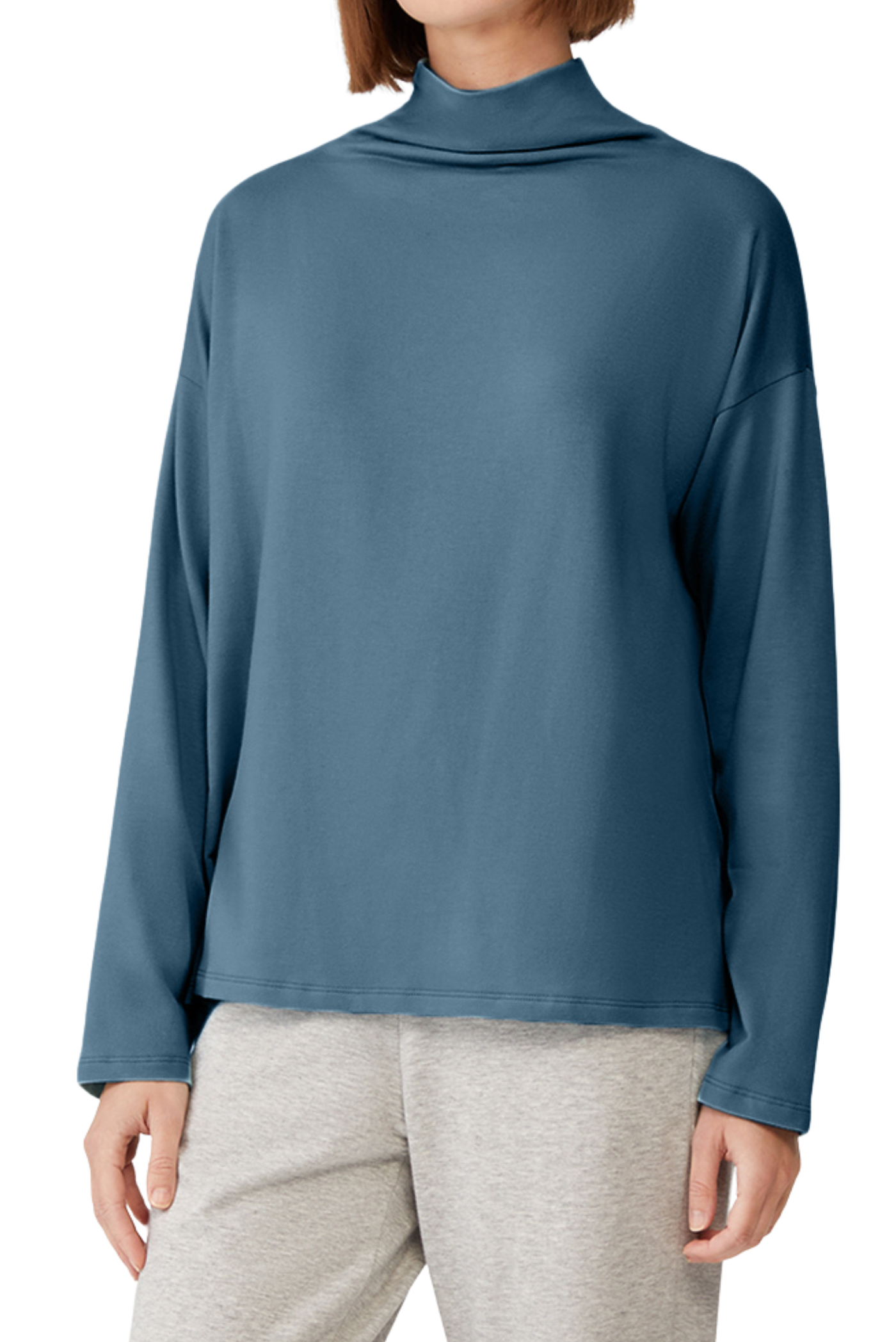 Funnel Neck Boxy Top