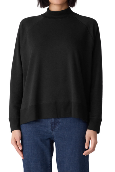 Cozy Brushed Terry Hug Mock Neck Top
