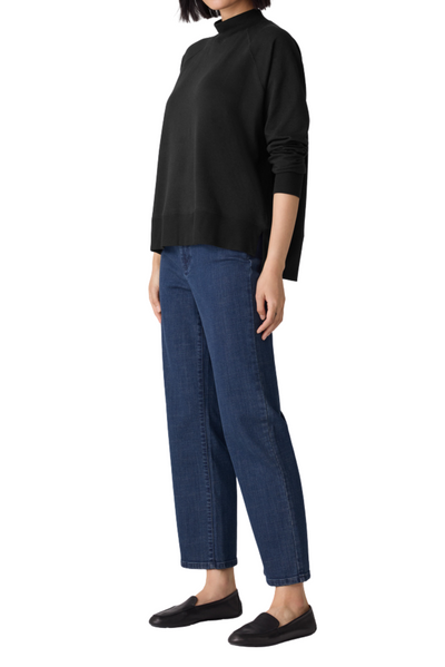 Cozy Brushed Terry Hug Mock Neck Top