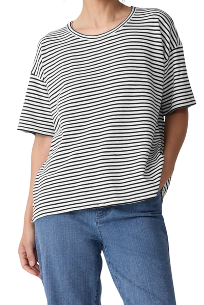 Striped Organic Cotton Slub Box Top