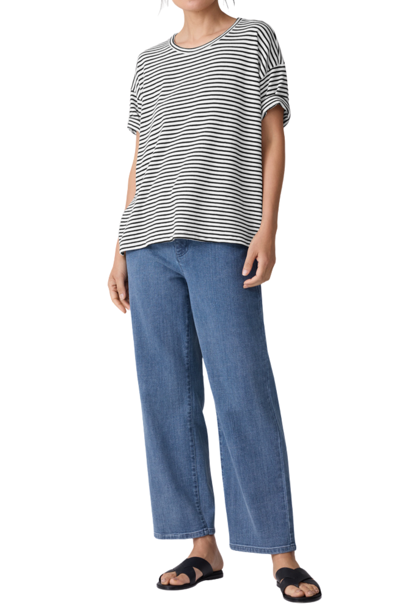 Striped Organic Cotton Slub Box Top
