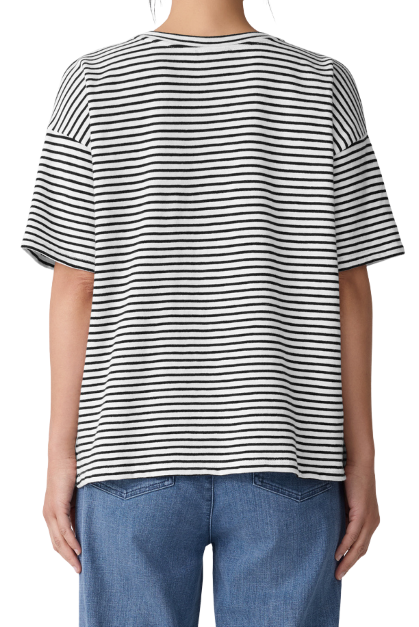 Striped Organic Cotton Slub Box Top
