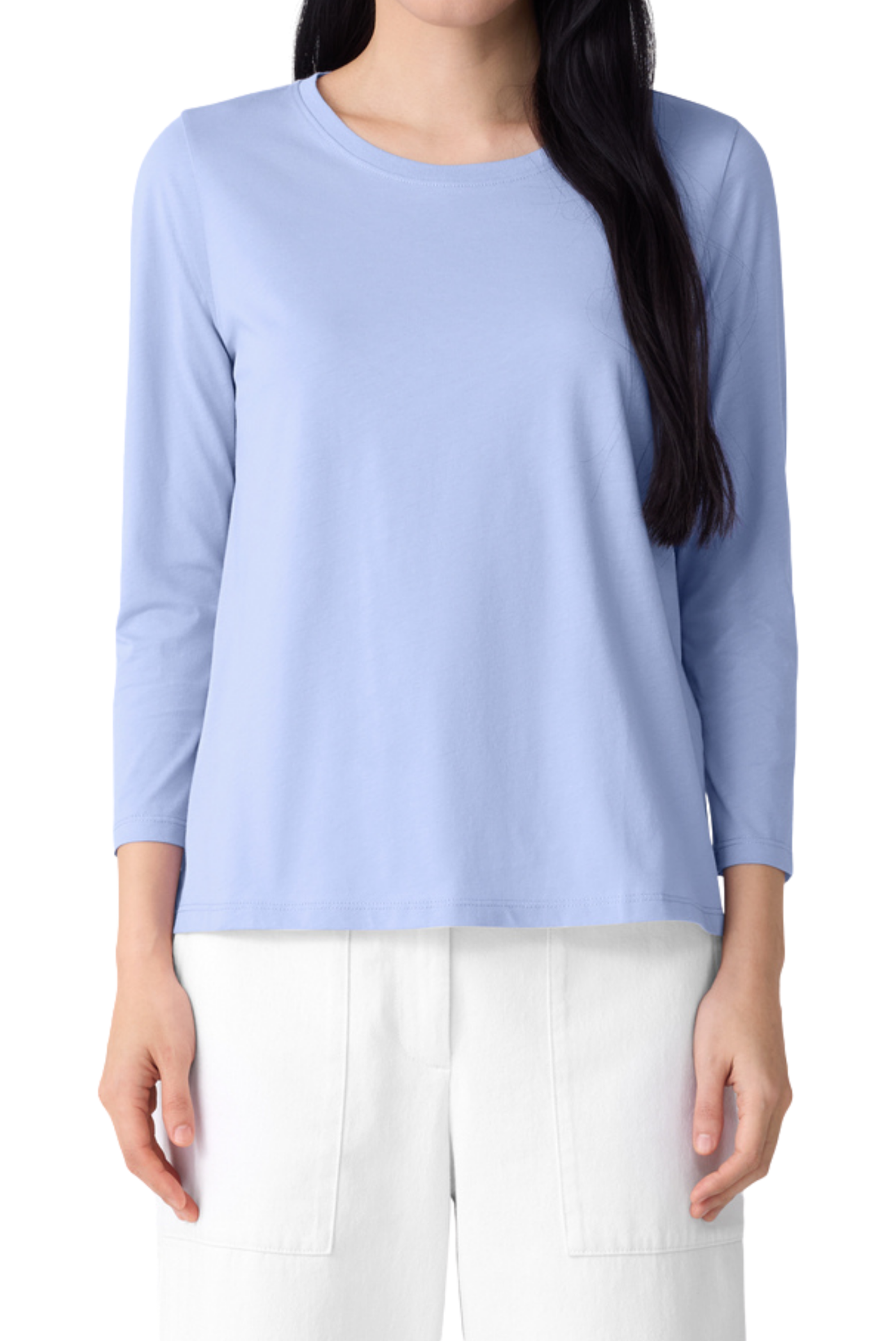 Organic Pima Cotton Jersey 3/4-Sleeve Tee