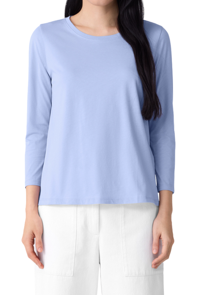 Organic Pima Cotton Jersey 3/4-Sleeve Tee