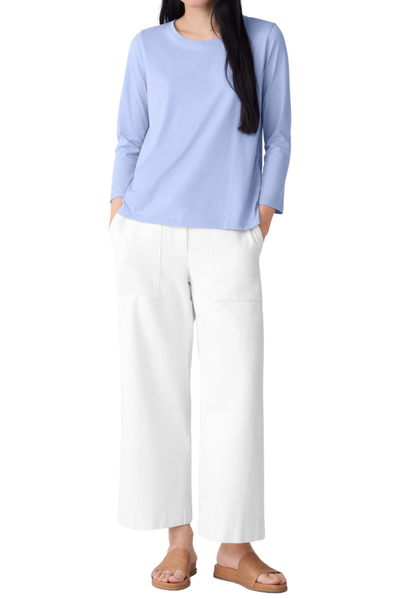Organic Pima Cotton Jersey 3/4-Sleeve Tee