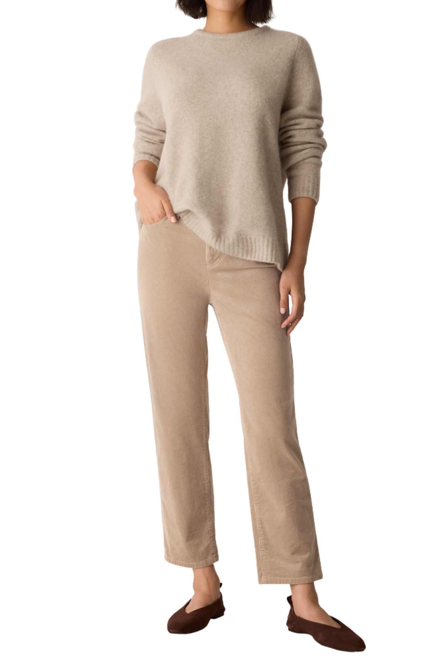 Organic Cotton Stretch Corduroy Straight Pant