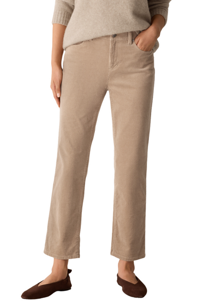 Organic Cotton Stretch Corduroy Straight Pant