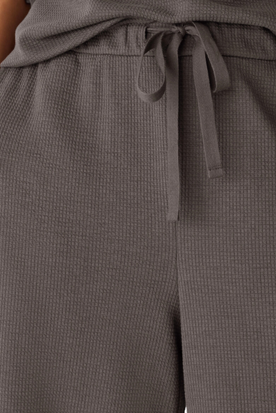 Waffle Cotton Wide-Leg Pant
