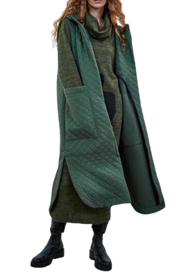 Taylor Quilt Front Zip Back Elastic Vest