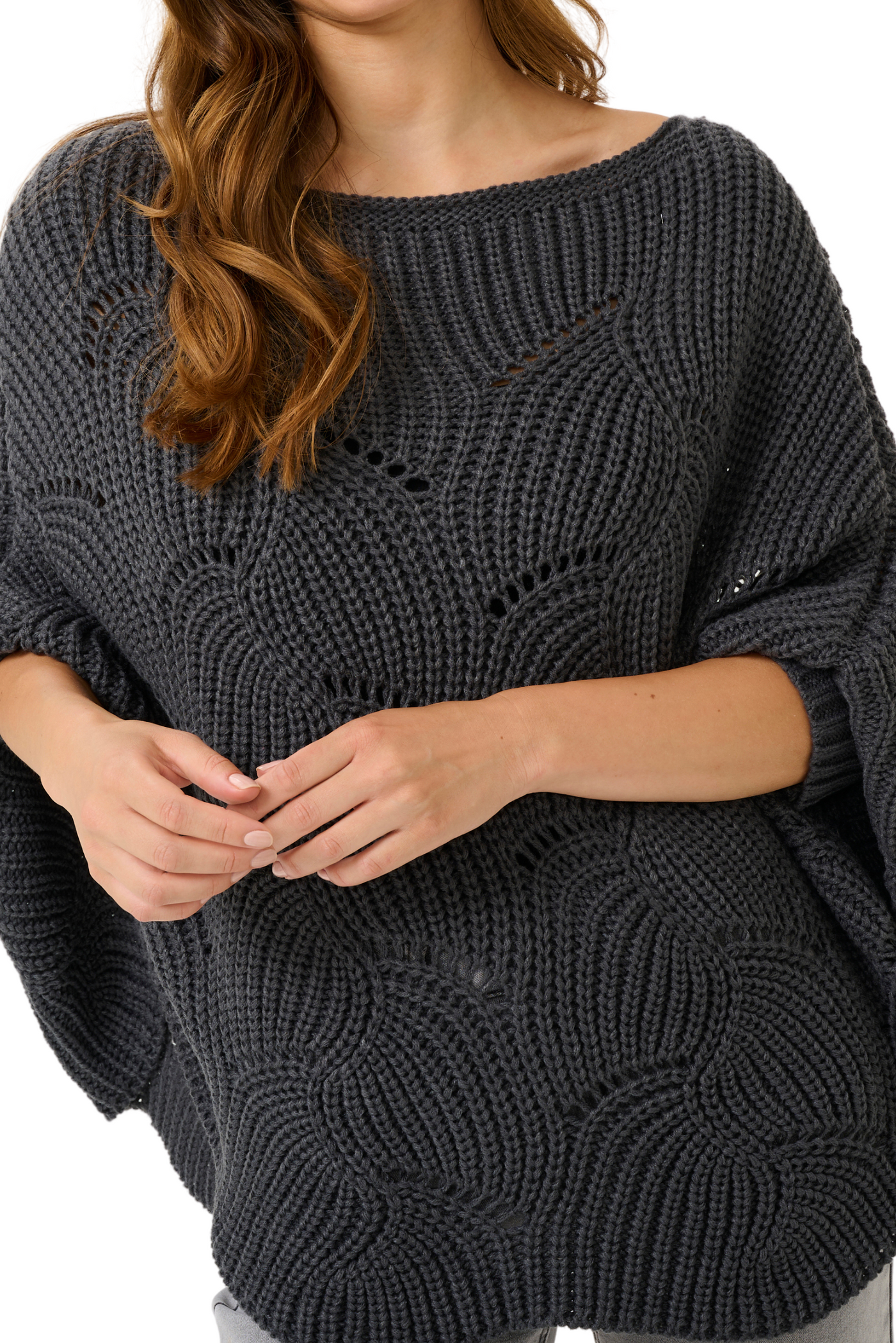 Mistletoe Knit Poncho