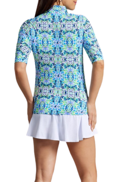 Ridley Mock Neck Elbow Sleeve Top