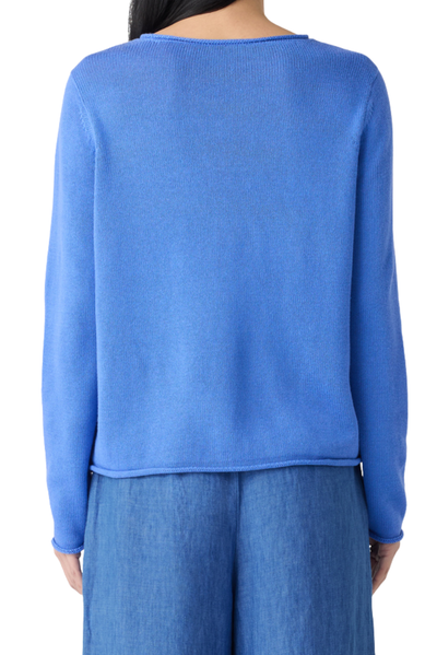 Peruvian Cotton Blend Jewel Neck Top