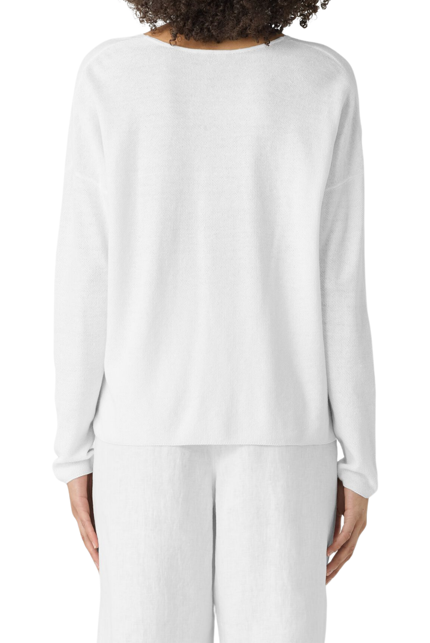 Organic Linen Cotton V-Neck Sweater