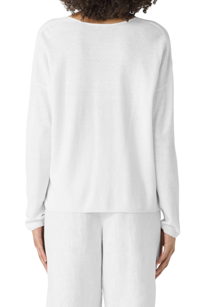 Organic Linen Cotton V-Neck Sweater