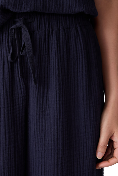 Organic Cotton Lofty Gauze Wide-Leg Pant
