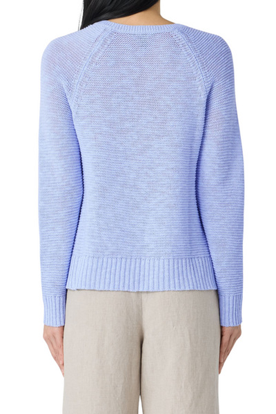 Organic Linen Cotton Slub Crew Neck Top