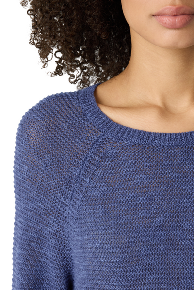 Organic Linen Cotton Slub Crew Neck Top