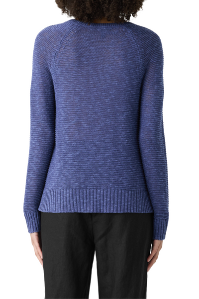Organic Linen Cotton Slub Crew Neck Top