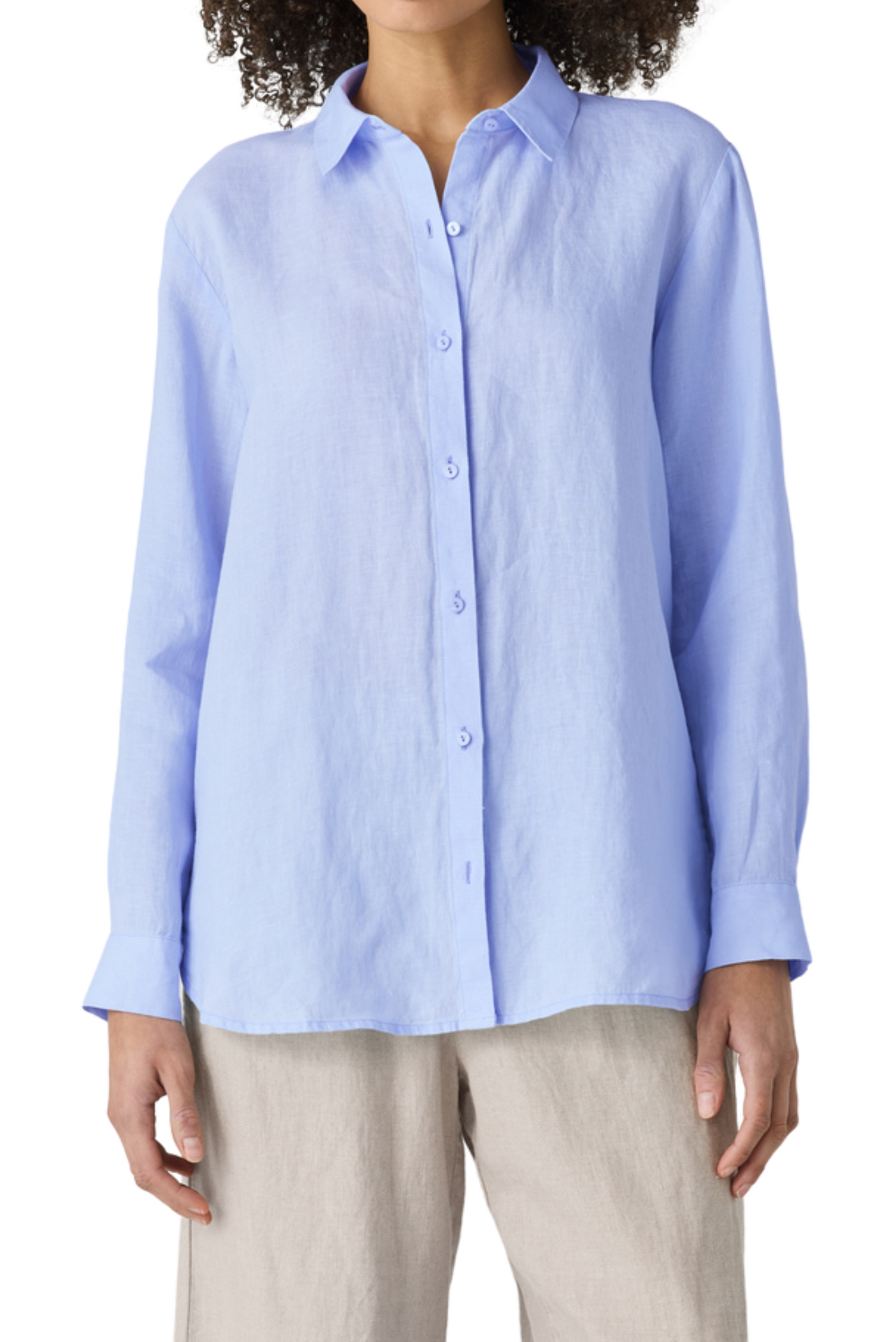 Organic Handkerchief Linen Classic Collar Shirt