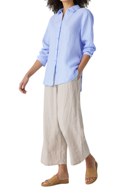 Organic Handkerchief Linen Classic Collar Shirt
