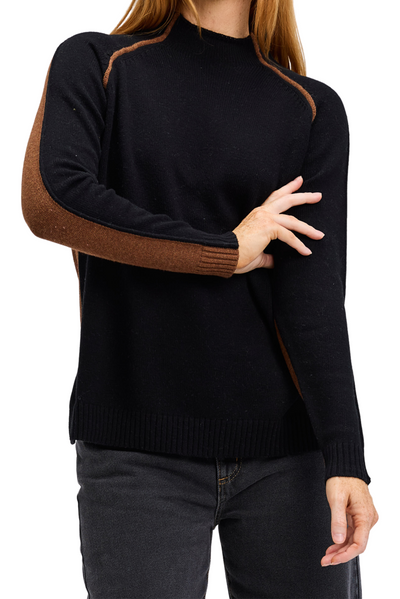 Reversible Block Funnel Sweater