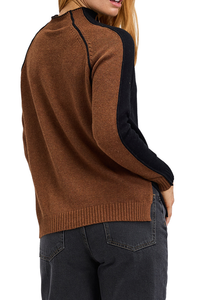 Reversible Block Funnel Sweater