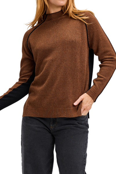 Reversible Block Funnel Sweater