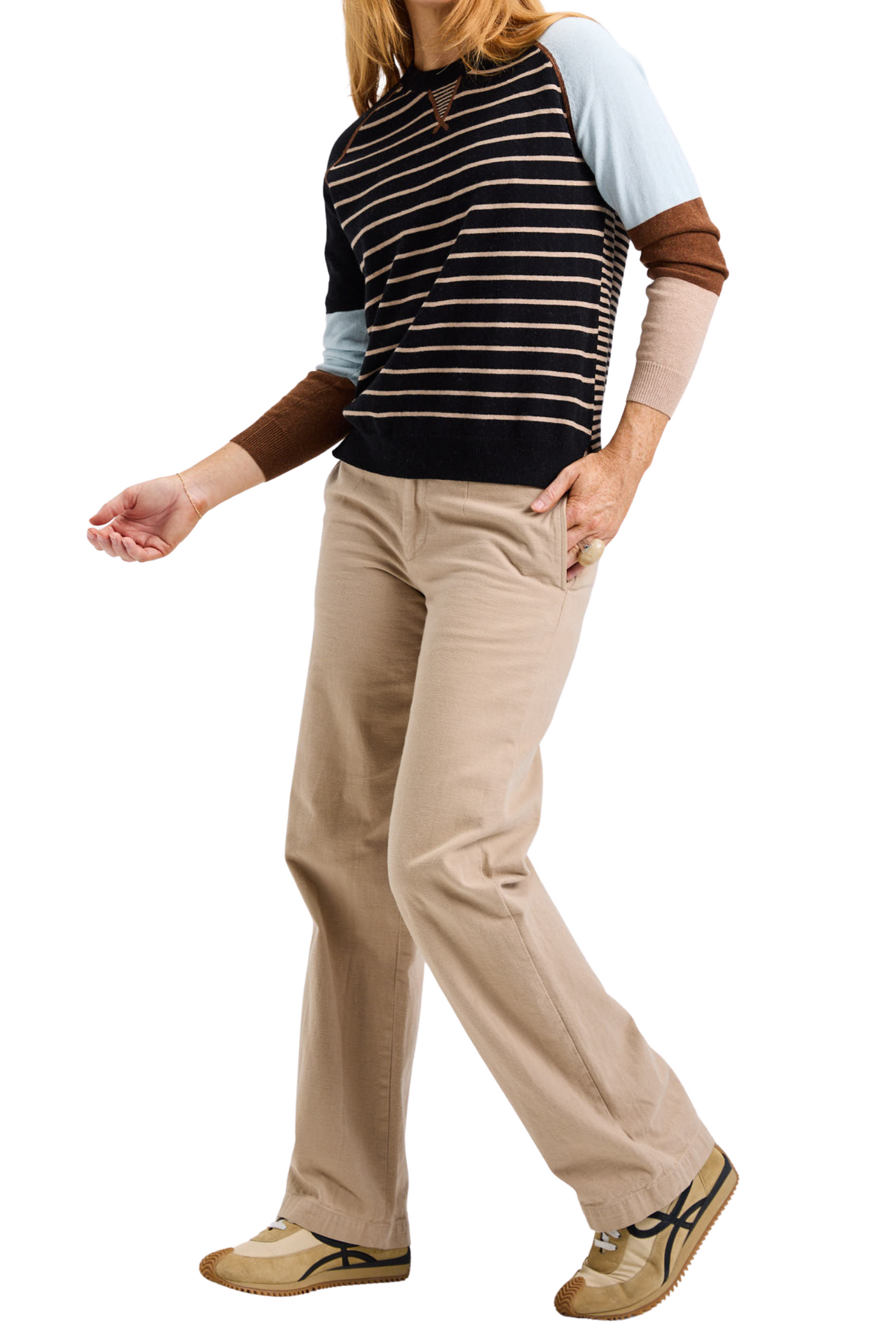 Breton Stripe V-Neck Sweater