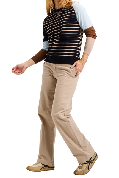 Breton Stripe V-Neck Sweater