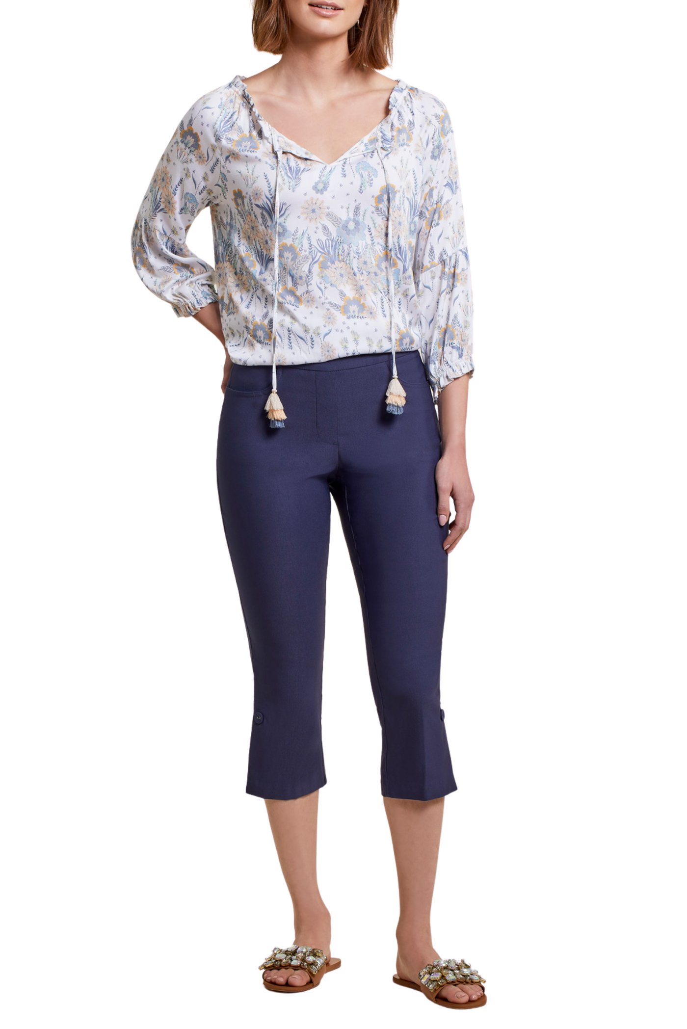 Flatten It® Pull-On Capri With Grommets