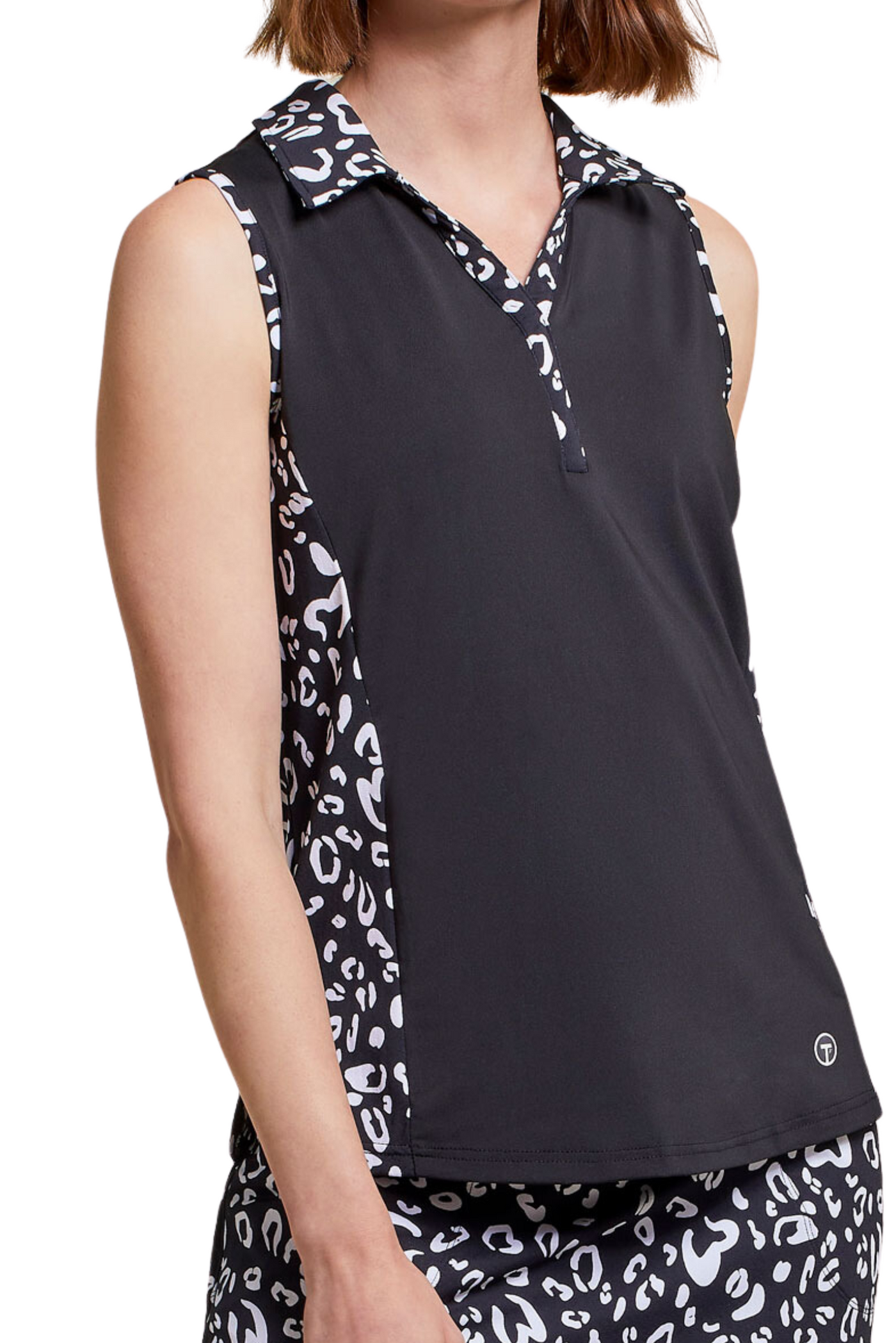 Collared Sleeveless Performance Top