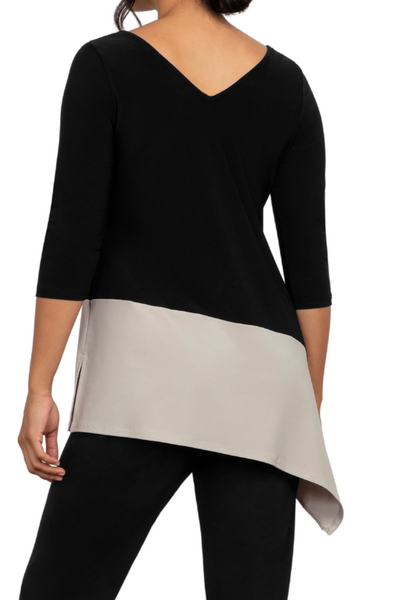 Colour Block Reversible Angle Top, 3/4 Sleeve