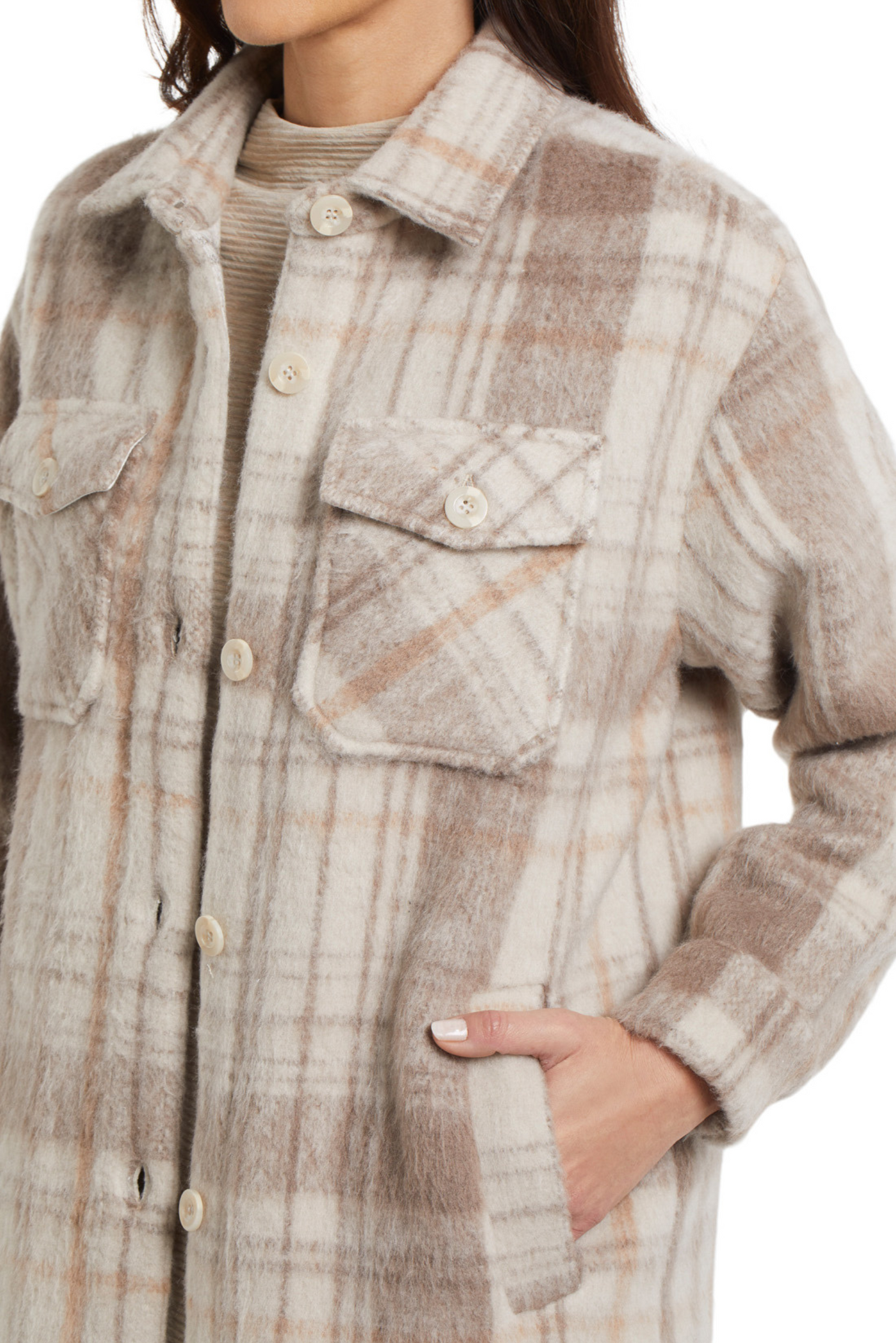 Drop Shoulder Long Jacket