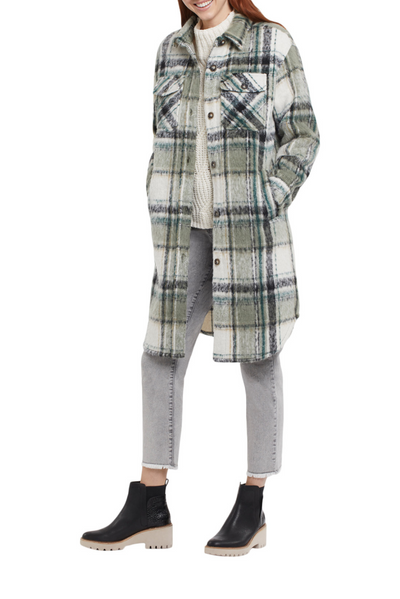 Drop Shoulder Long Jacket