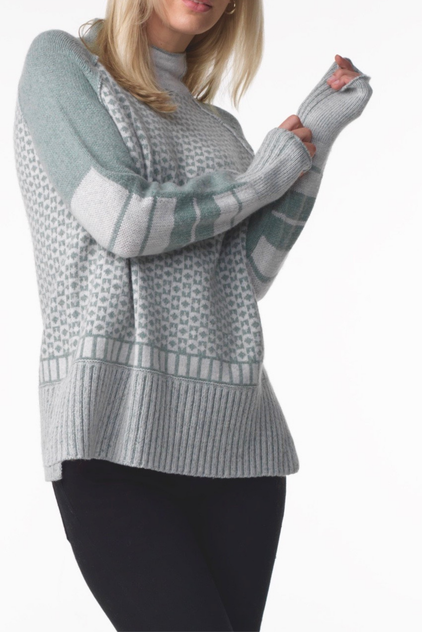 Fairisle Funnel Neck Sweater