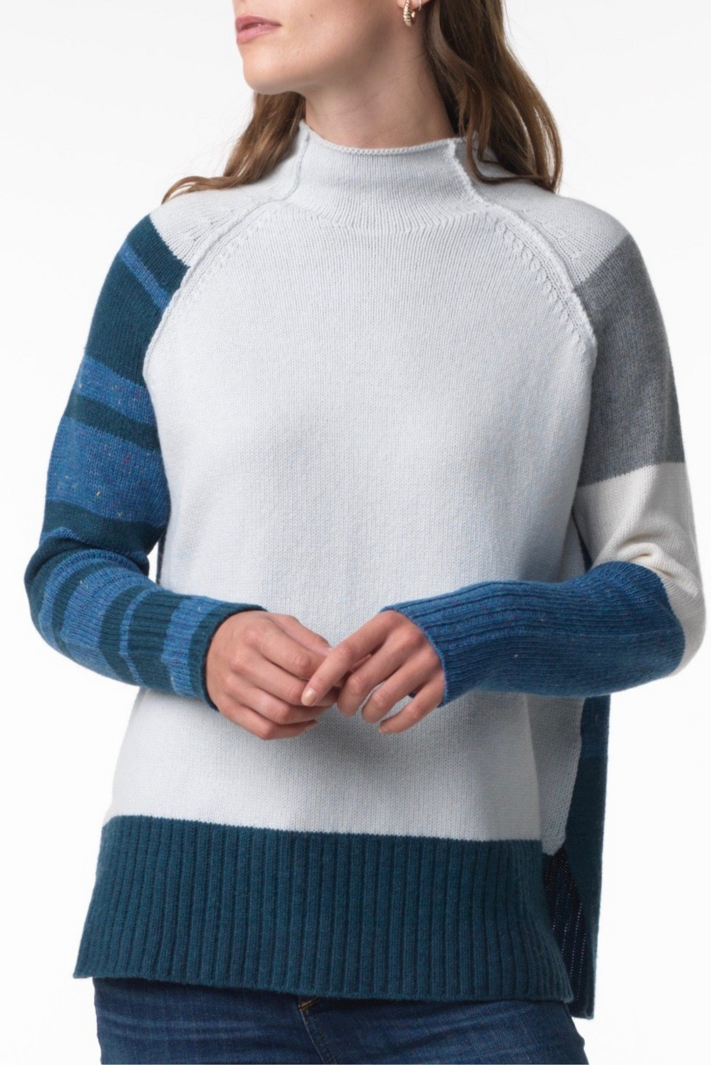 Woolen Colour Block Sweater